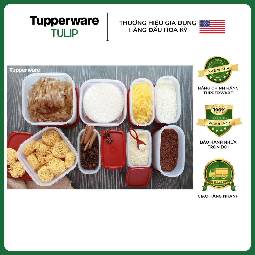 BỘ HỘP KỆ BẾP MODULAR MATE SUPER KITCHEN (9 HỘP) TUPPERWARE CHÍNH HÃNG