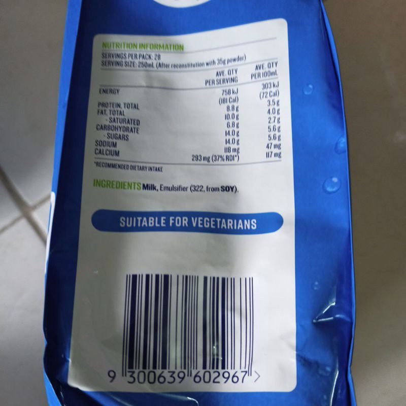 ( DATE T7/2022)SỮA TƯƠI DẠNG BỘT 1KG DEVONDALE- ÚC NK