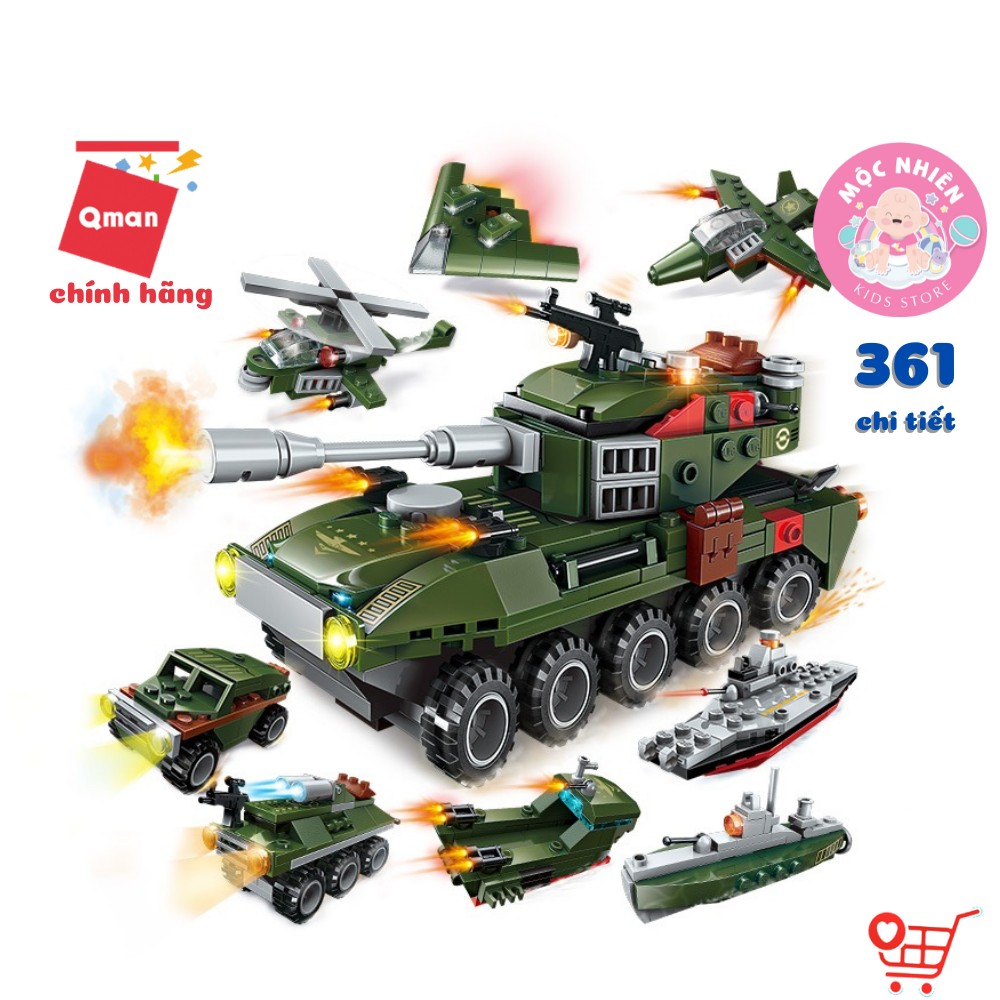 Lego Đồ chơi lắp ráp xếp hình xe tăng Qman 1803 - Chiến xa lội nước 361