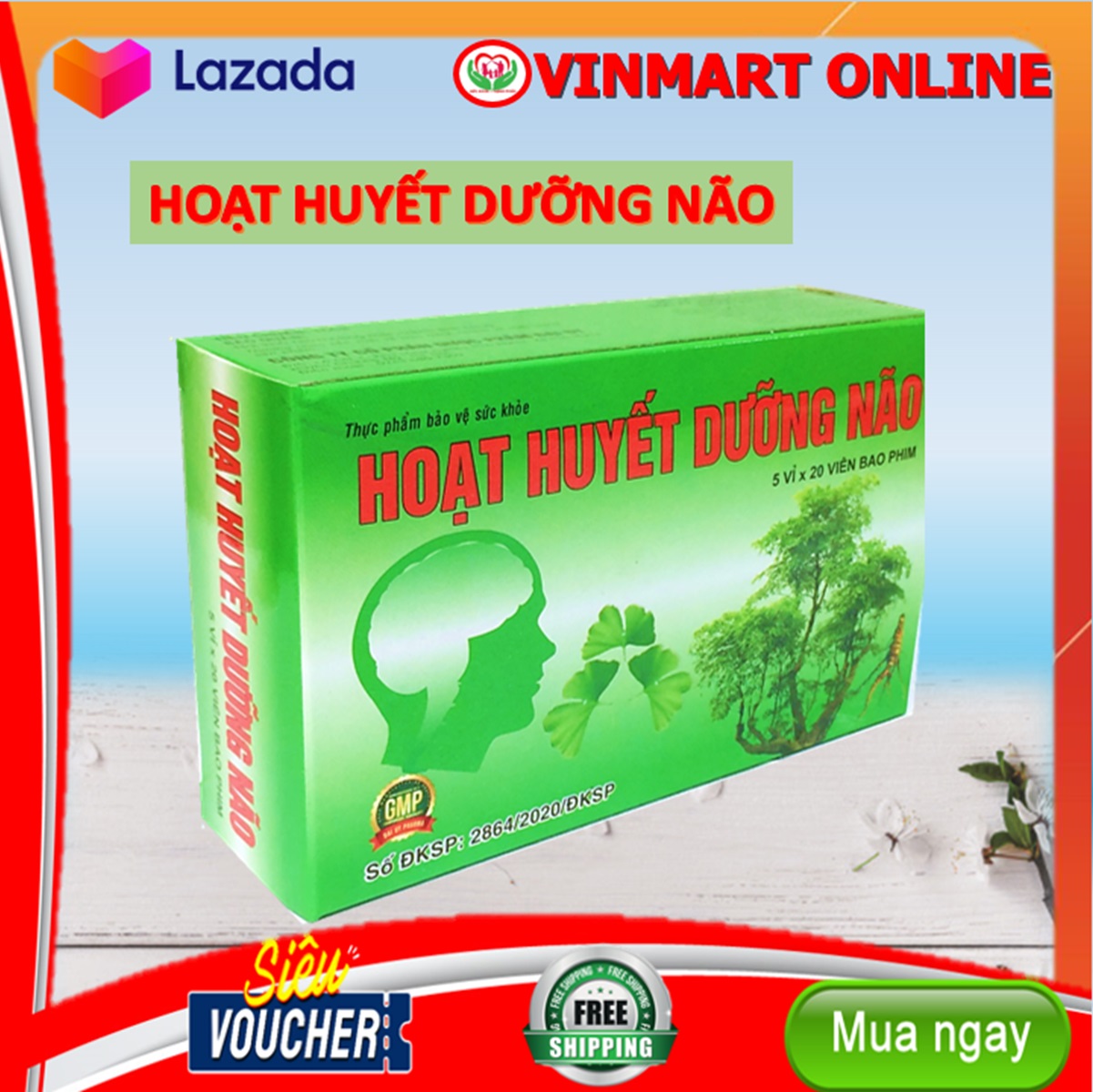 Hoạt Huyết Dưỡng Não Đại Uy bao phim 1 hộp x 100 viên