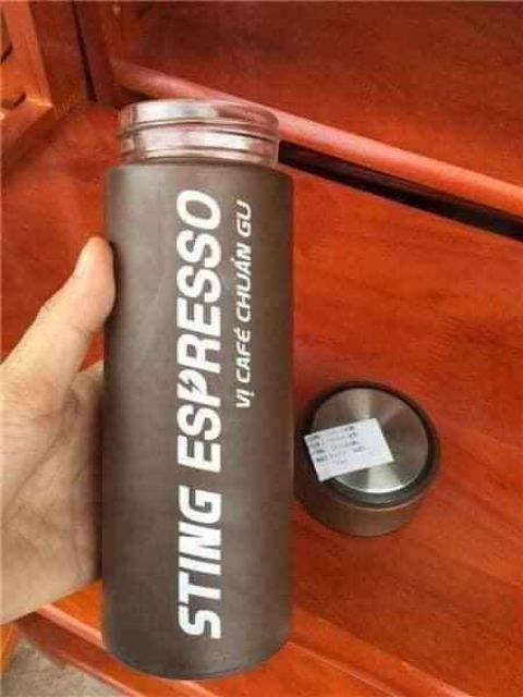 [HCM](Mua 10 Tặng 1)Bình Thủy Tinh Bọc Nhựa Sting Espresso