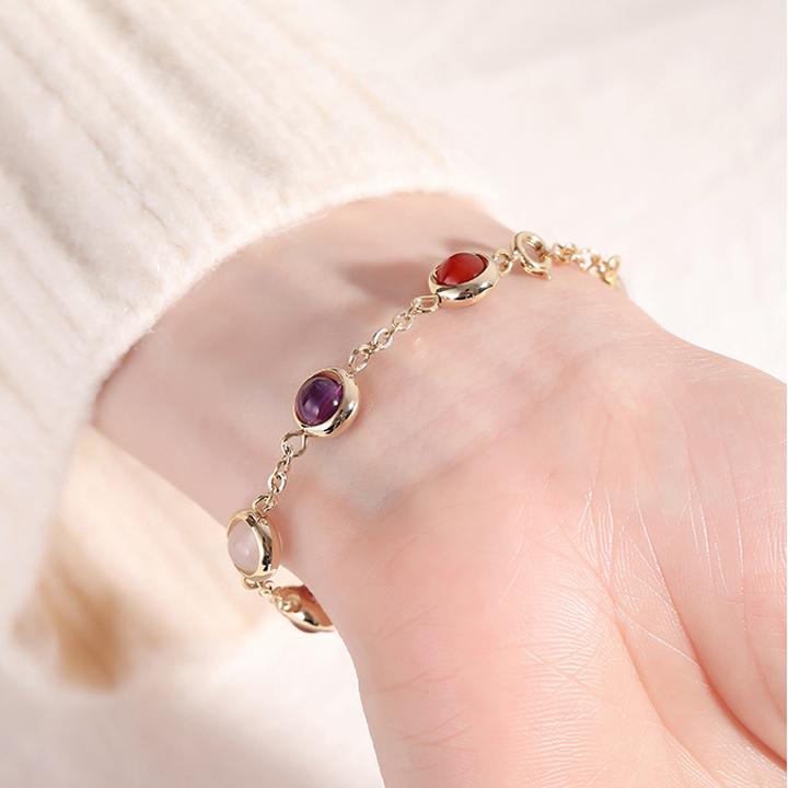 Lắc tay phong thủy 5 màu - 5 loại đá