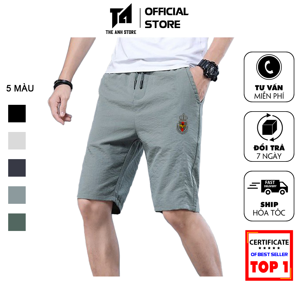 Quần Short nam (6 màu) - Quần đùi nam chất liệu đũi xước mềm mát, trẻ trung năng động, thể thao, QS05 Thế Anh Store