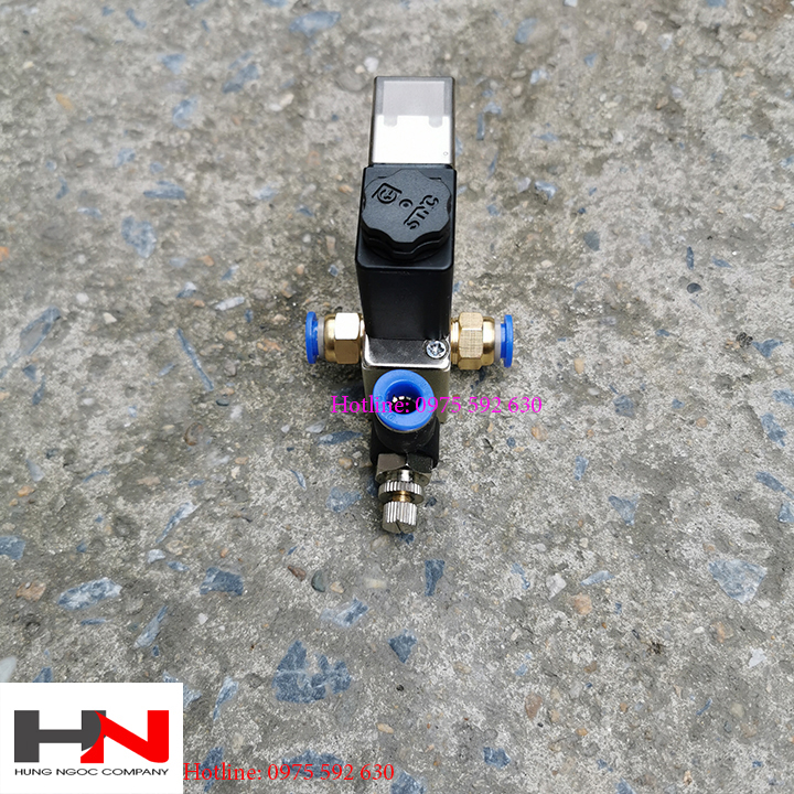 Van điện từ đóng mở khí stnc có núm chỉnh