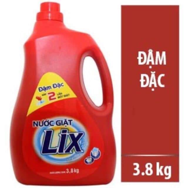[HCM]Nước giặt Lix đậm đặc chai 3.8kg