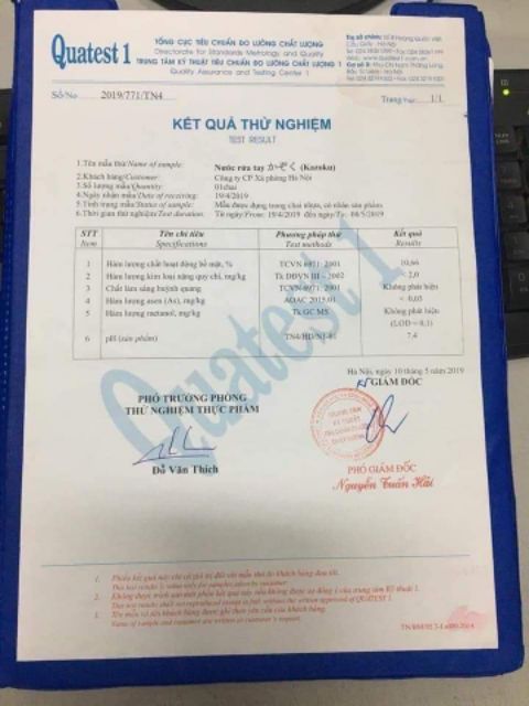 Nước rửa tay khô diệt khuẩn 190ml .
