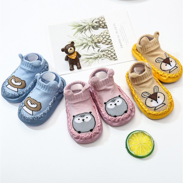 Set 02 Đôi Giày liền vớ Cho Bé Chống trượt từ 0-12 Tháng