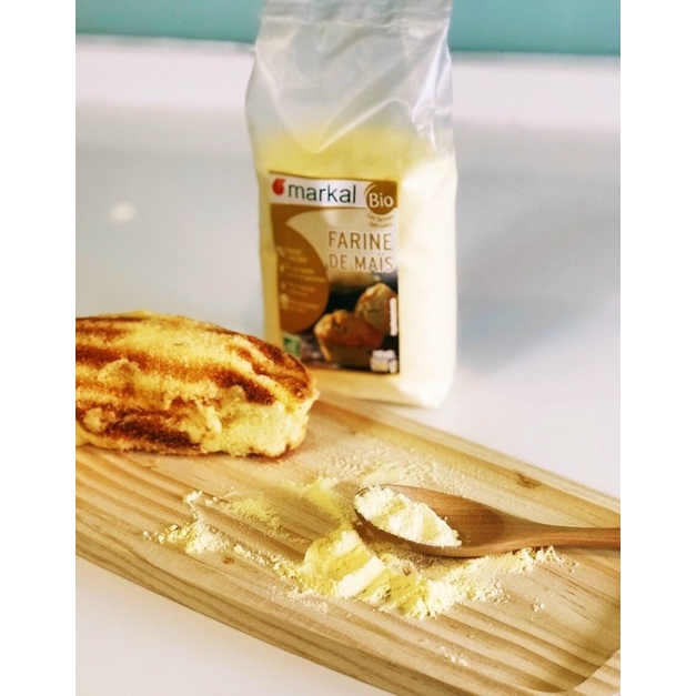 DATE 2024 Bột ngô (bắp) hữu cơ markal (500g- tách lẻ 100g)