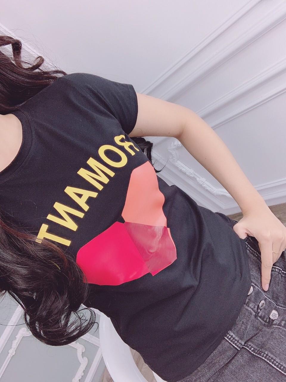 Áo thun nữ thái xịn form ôm in hình tim