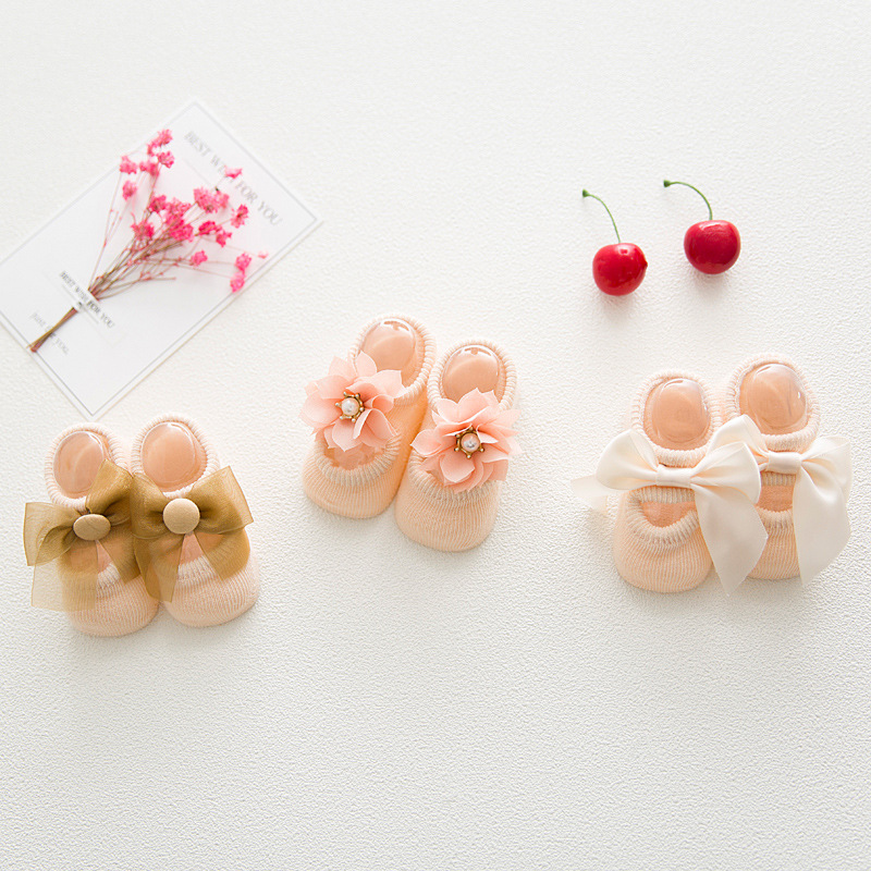 Set 3 Đôi Tất Hài Công Chúa Siêu Đẹp Cho Bé Gái