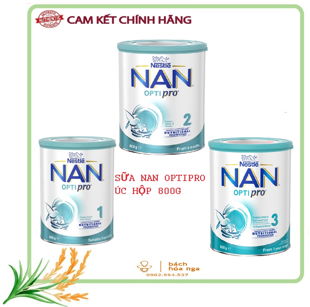 NAN Optipro Australia milk box 800gr No. 1-2-3