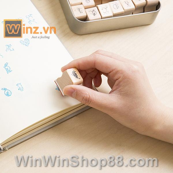 [FREESHIP MAX 15K][HCM]Bộ con dấu Alphabet (hộp thiếc)