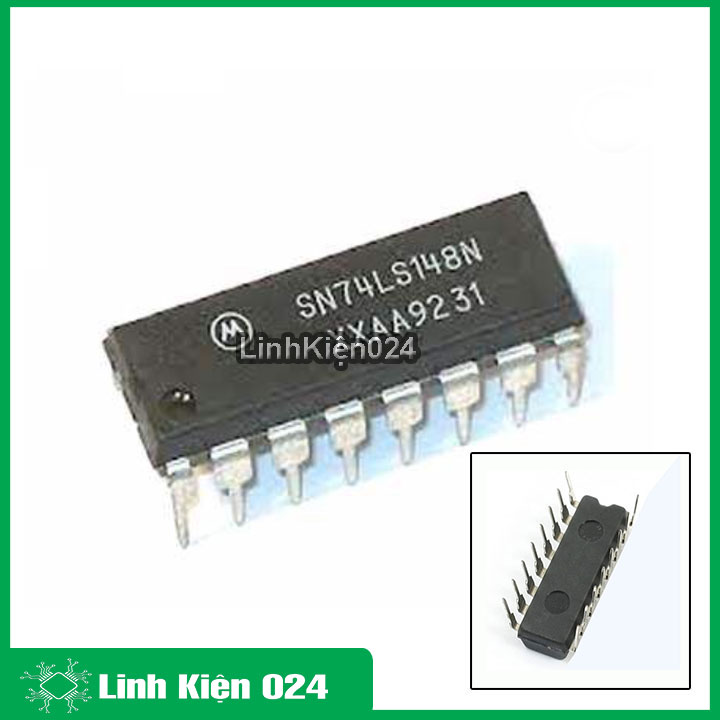 Chíp 74ls148 8 to 3 priority encoder dip16