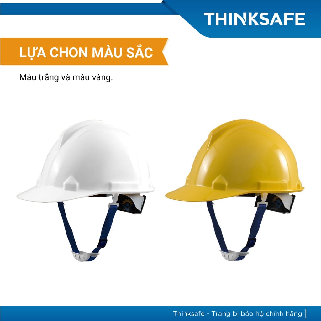 Nón bảo hộ lao động Thùy Dương N20 - Mũ bảo hộ chống va đập trọng lượng nhẹ - Bảo hộ Thinksafe