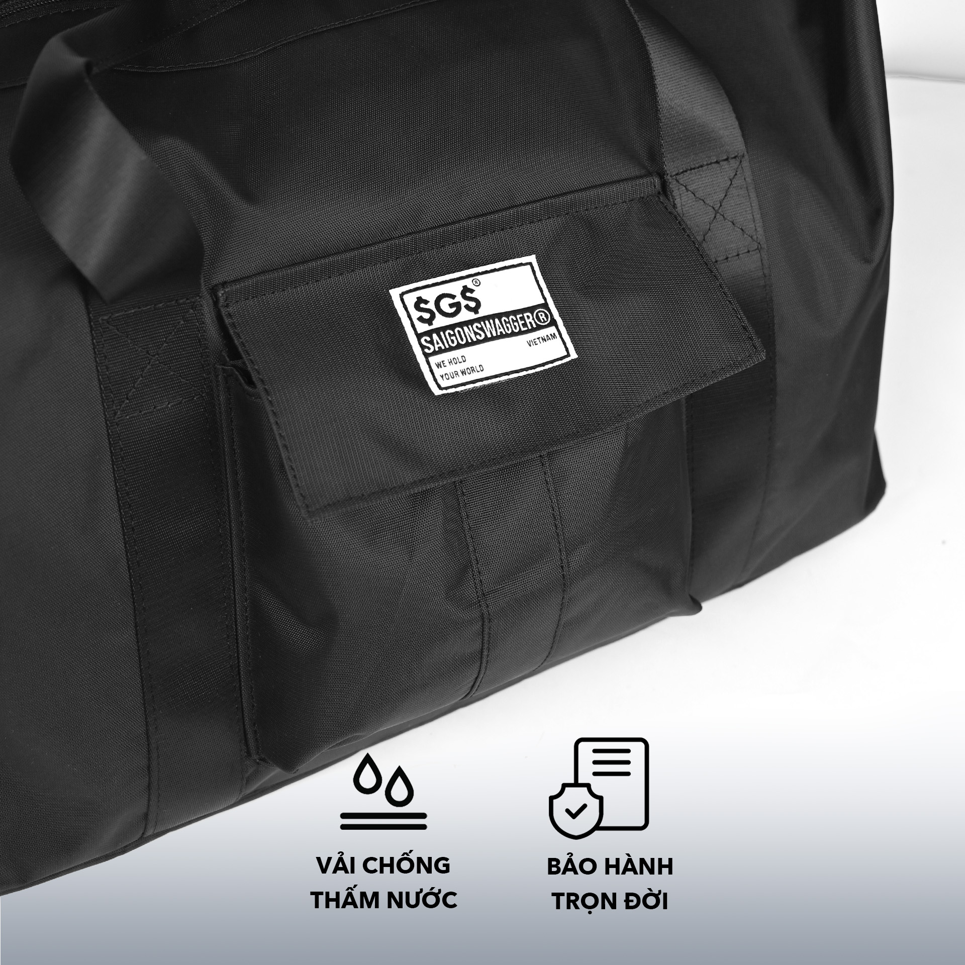 Túi Du Lịch SAIGON SWAGGER® SGS Black Duffle Bag