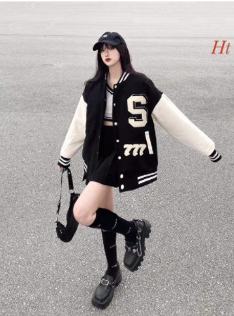 Áo khoác bomber phối tay Sm HT12