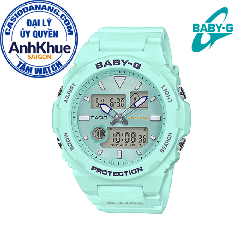 Đồng hồ nữ dây nhựa Casio Baby-G chính hãng Anh Khuê BAX-100-3ADR (42mm)