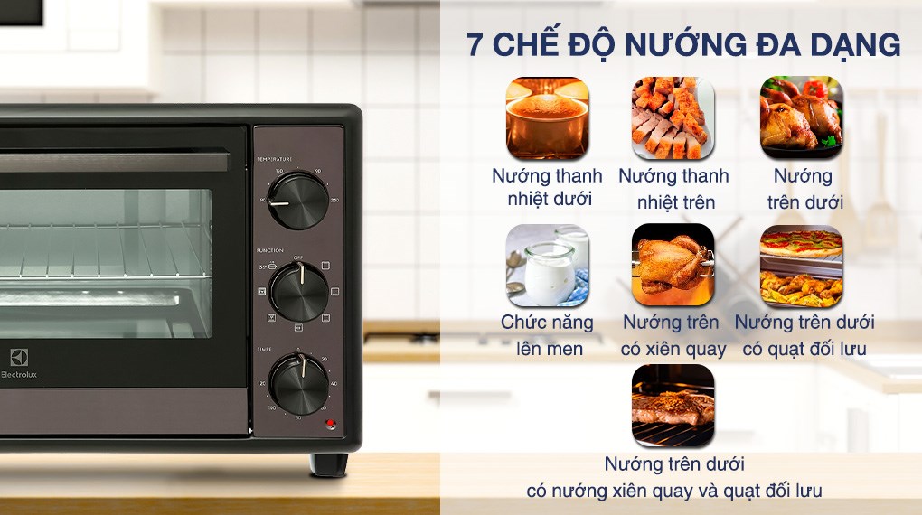 Lò nướng Electrolux EOT3218XG 32 lít (Giá áp dụng giao tại HN, HCM& các tỉnh liên hệ shop)