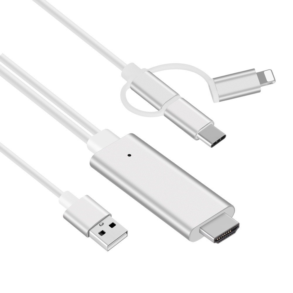 *Lagihitech* Cáp MHL 3 in 1 Hỗ Trợ Máy Chiếu Beecube