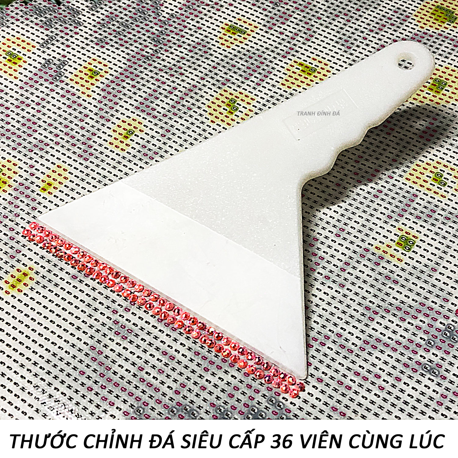 Tranh Đính Đá Giá Rẻ - Thước Chỉnh Đá Siêu Cấp (36 Viên) - Tranh Minh Hiền (TỰ ĐÍNH ĐÁ)