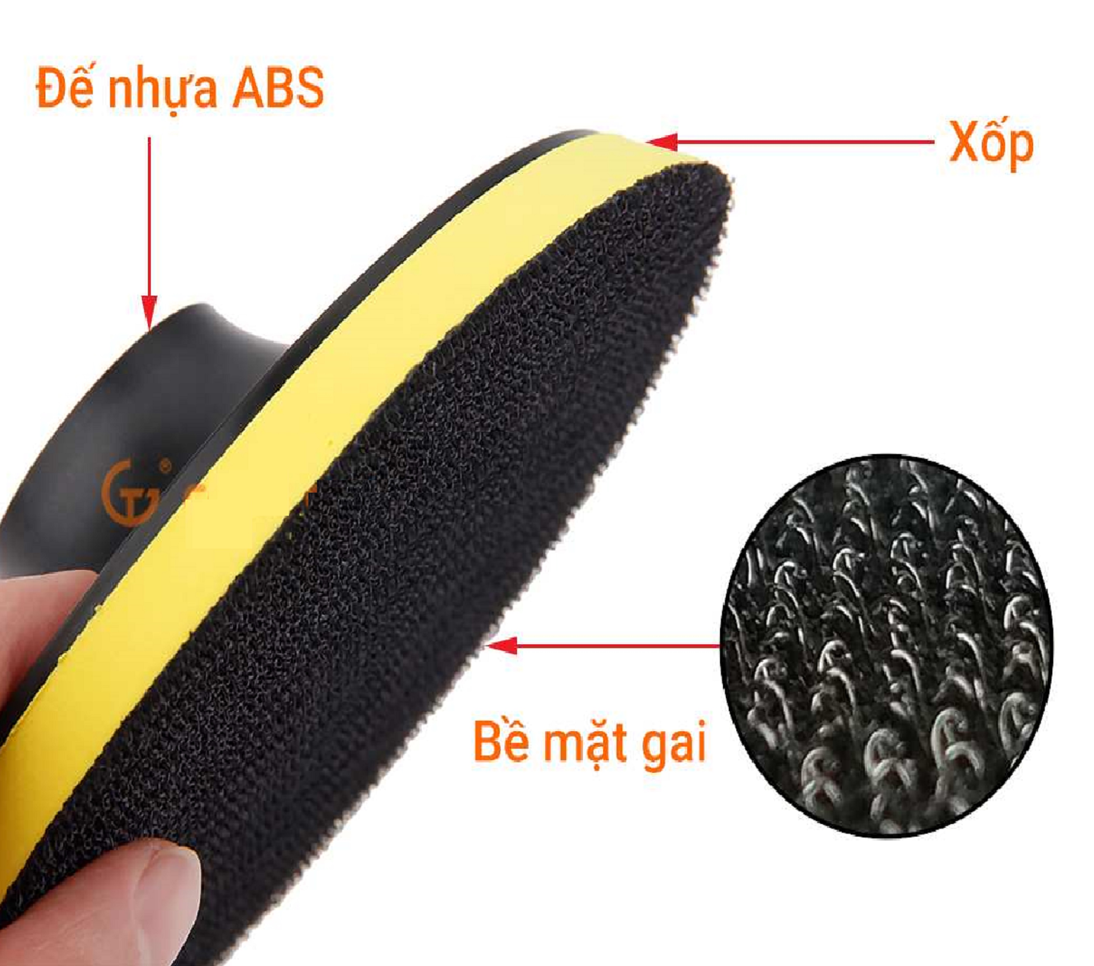 đế chà nhám  máy mài ( đường kính 100mm)