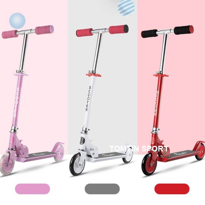 Xe scooter trẻ em có đèn led cao cấp cho bé trai và bé gái từ 3-10 tuổi chịu tải đến 50kg - TOMTIN SPORT quà tặng sinh nhật ý nghĩa