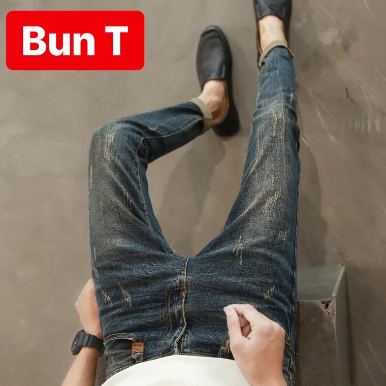 QUẦN JEAN NAM CHẤT BÒ XÁM XANH RÊU VINCOM PLAZA HÀN QUỐC TT-17 TRANG BUN FASHION