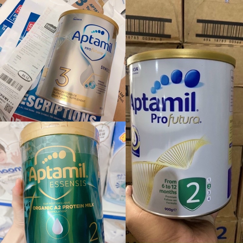 (Hà Nam)Sữa APTAMIL ÚC Pro/Synbiotic/Essensis 900gr đủ 3 số (Mẫu mới date mới)