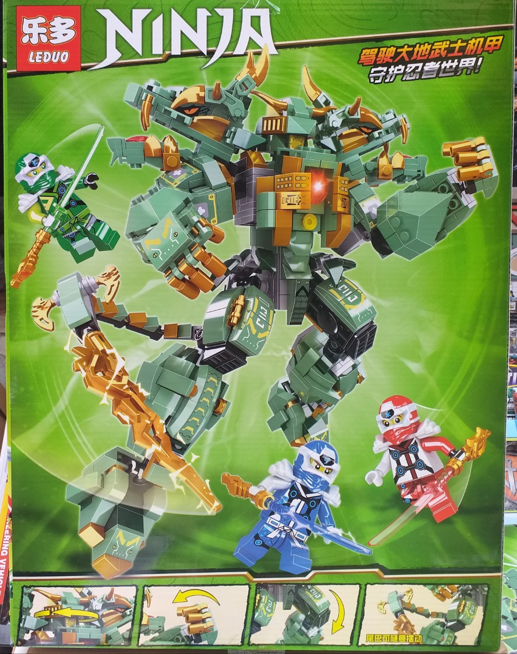 Lắp ráp Ninja 76060 ( Xếp Hình Robot Mech Xanh Moc 782 Mảnh )