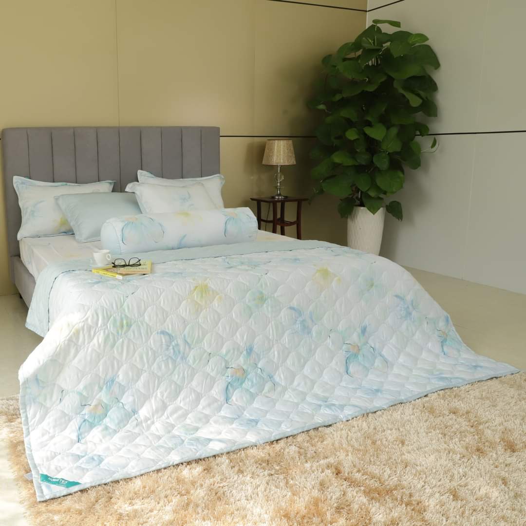 Bộ chăn drap gối Tencel Premium Hometex 5 món