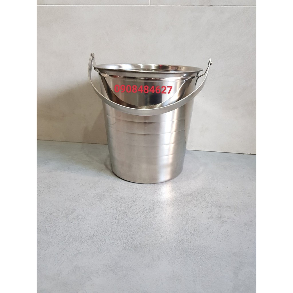Xô Inox Có Quai 18cm vs 20cm