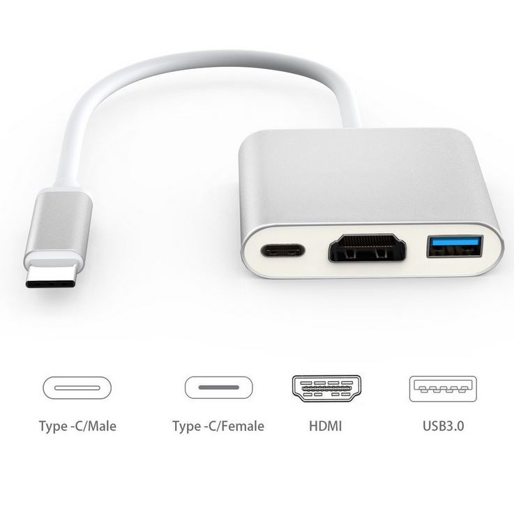 Cáp chuyển type-c ra hdmi/usb 3.0/type-c