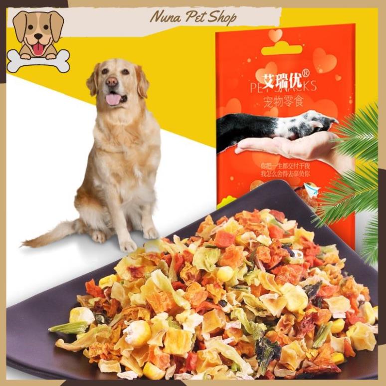 Rau củ sấy Captain cho chó mèo (Gói 100g)