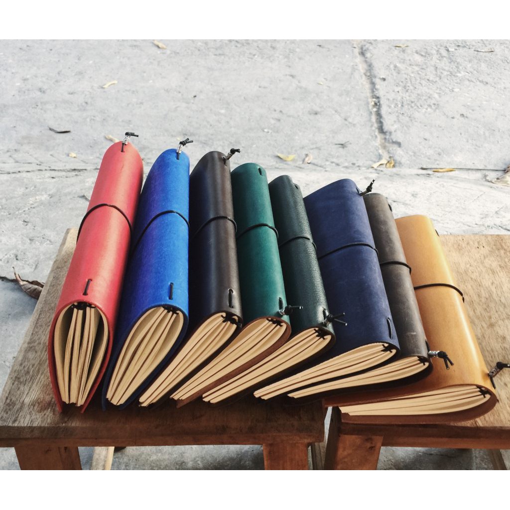 Sổ da midori size regular da thật chọn màu da dành cho b.u.l.l.e.t journal (CHƯA bao gồm ruột)