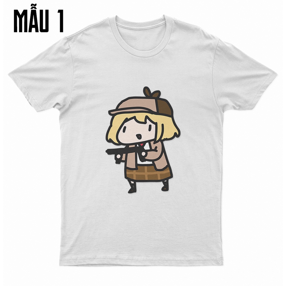 Áo thun watson amelia & smol ame vtuber hololive - nam nữ, màu trắng cá tính phong cách | level up store