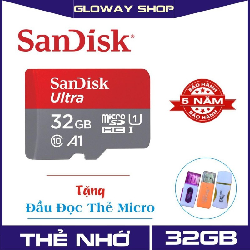 Thẻ Nhớ MicroSDHC SanDisk Ultra 32GB Upto 100MB/S 667x - bảo hành 5 năm!