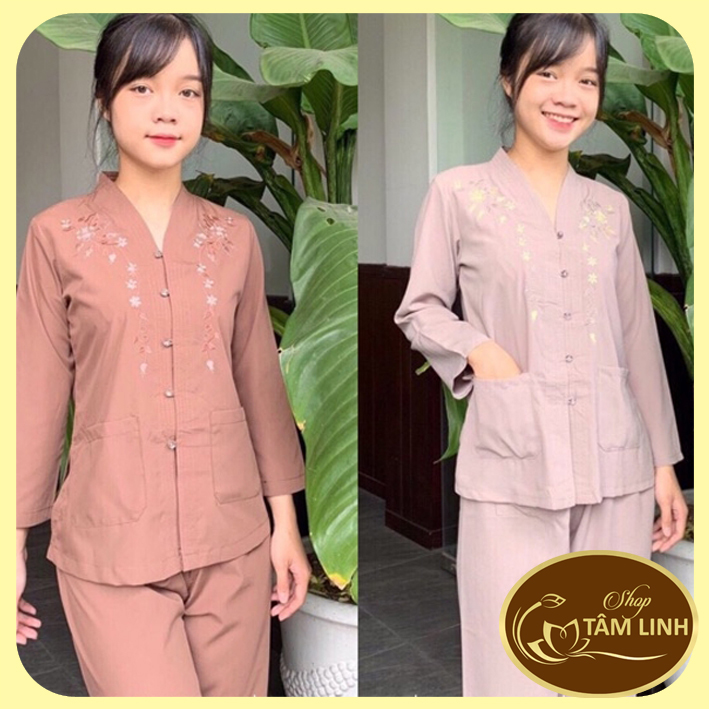 Đồ Lam Đi Chùa_Mẫu Bà Lai 2 Túi