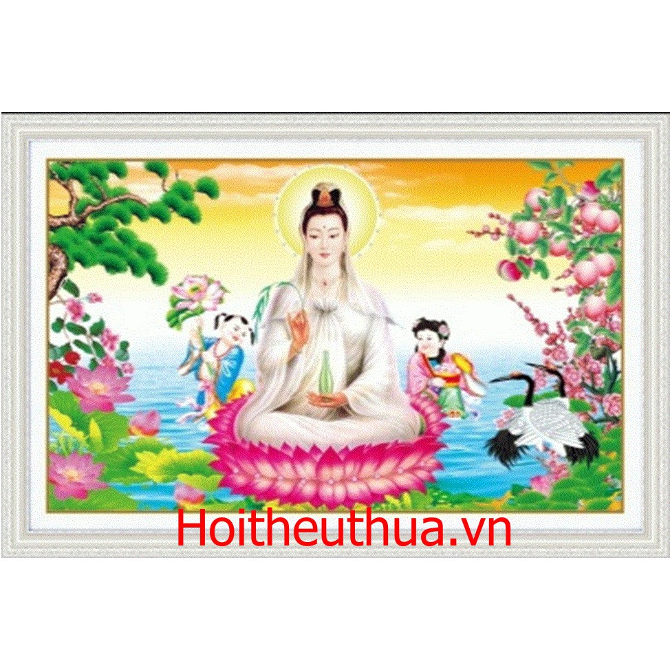 Tranh đính đá phật quan âm lv357 kt 70x46cm