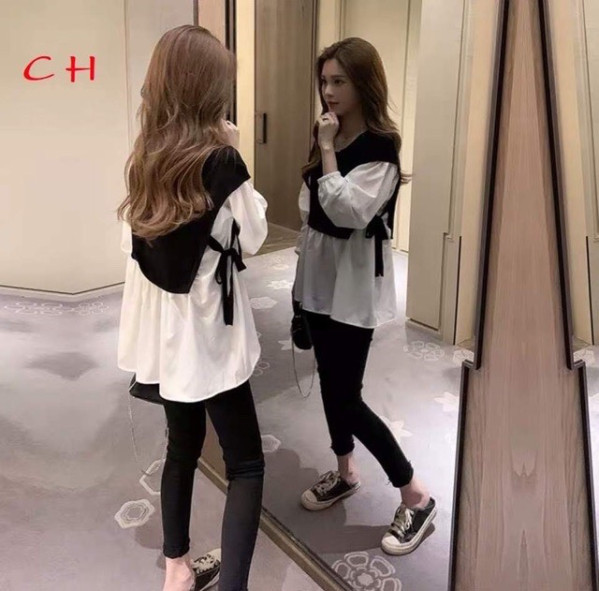 ÁO SOW MI PHỐI VẠT DÂY EO CH12