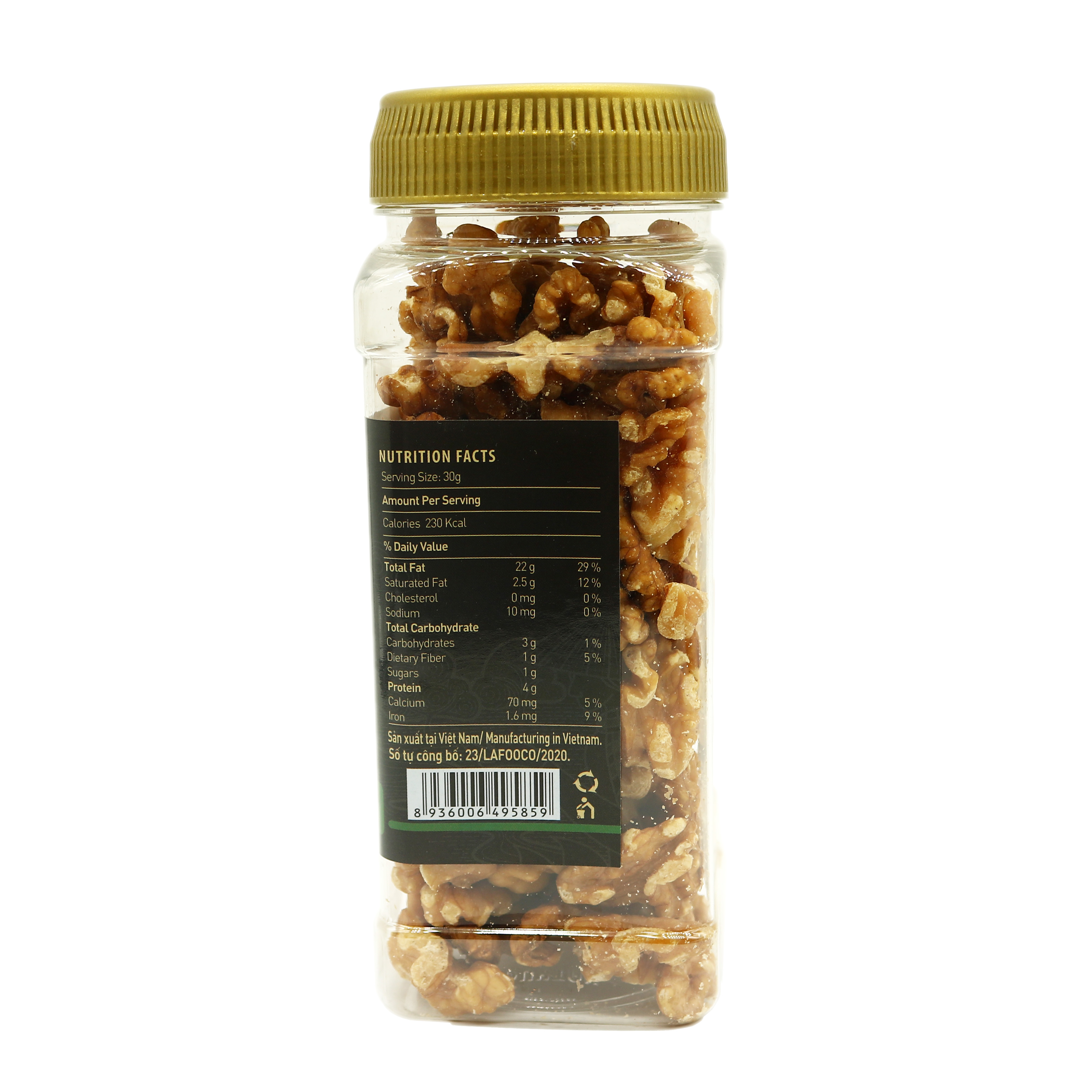 Nhân Óc Chó Mỹ Sấy Không Muối LAFOOCO 180g