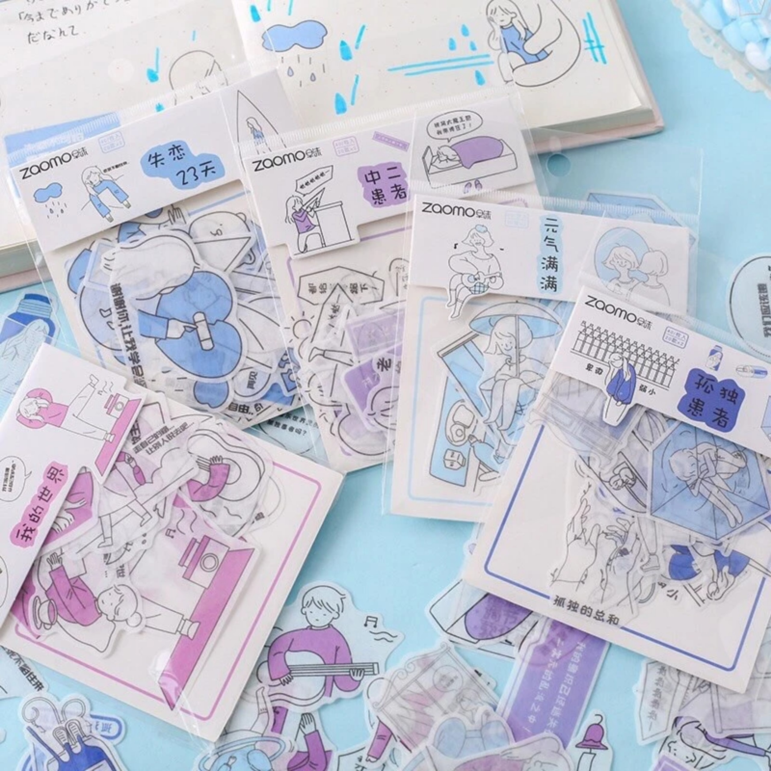 Set 40 Hình Dán Sticker Cuộc Sống Hằng Ngày
