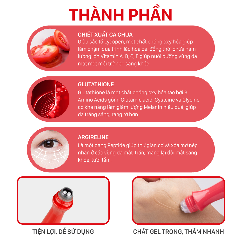 Thanh Lăn Giảm Quầng Thâm Bọng Mắt Bioaqua (15ml)