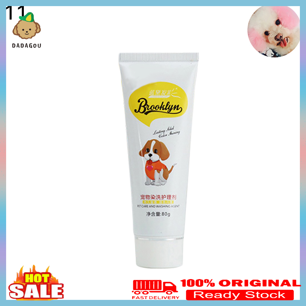 80g Pet Dog Cat Animals Hair Coloring Dyestuffs Dyeing Pigment Agent Supplies