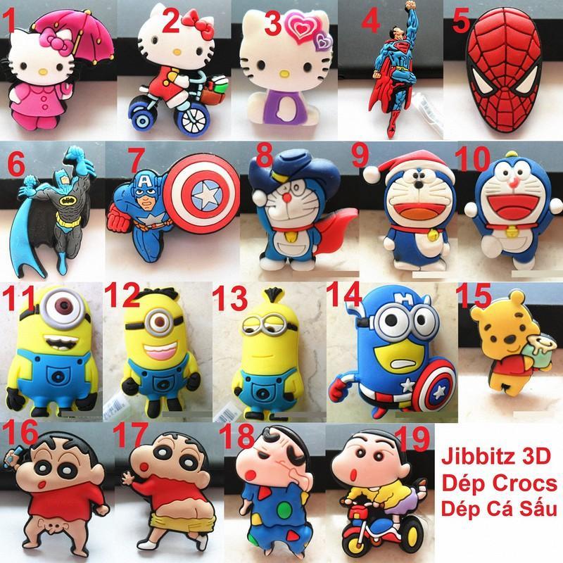 [HCM]Jibbitz 3D Gắn Dép Crocs Dép Cá Sấu