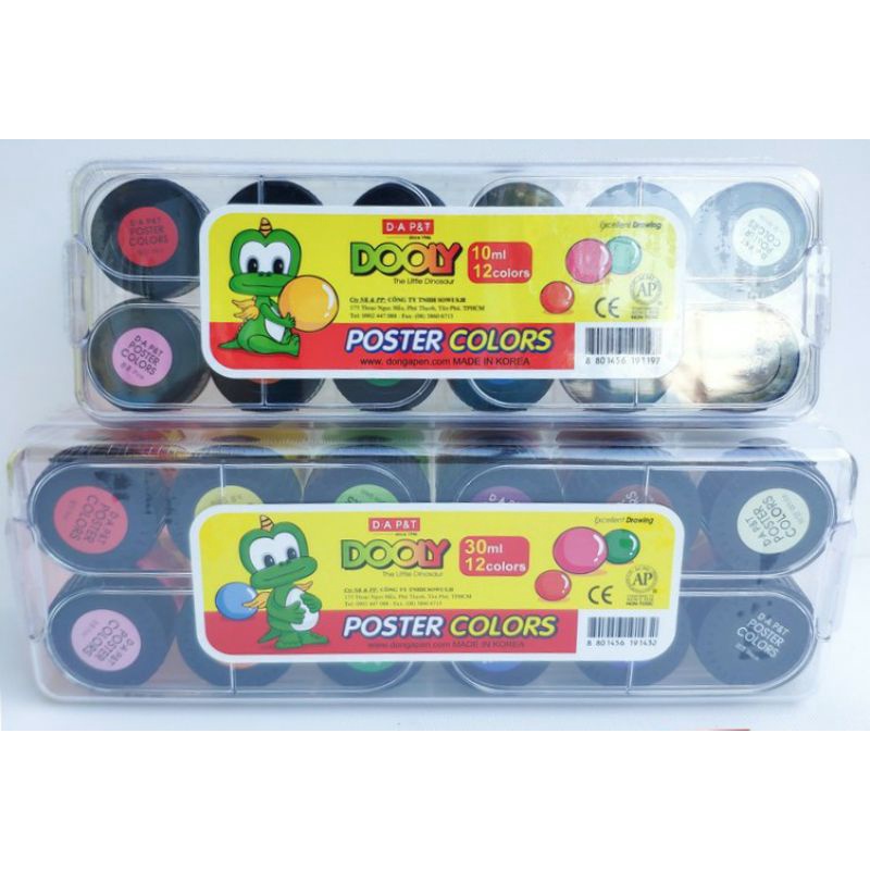 Màu Nước Dooly Poster 10Ml * 12 Màu