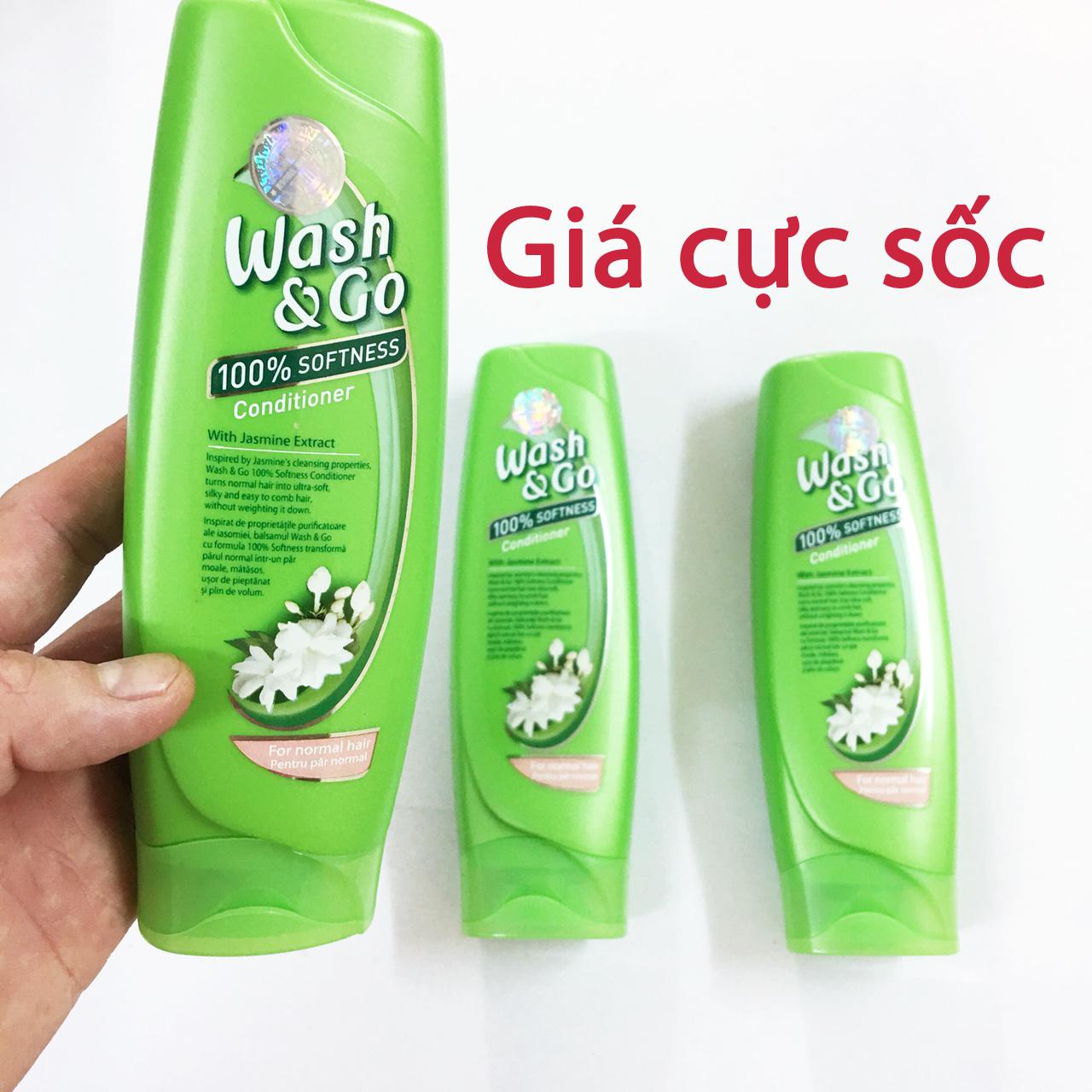 Dầu xả mềm mượt tóc Wash & Go Jasmine chiết xuất hoa nhài - dành cho tóc thường 180ml
