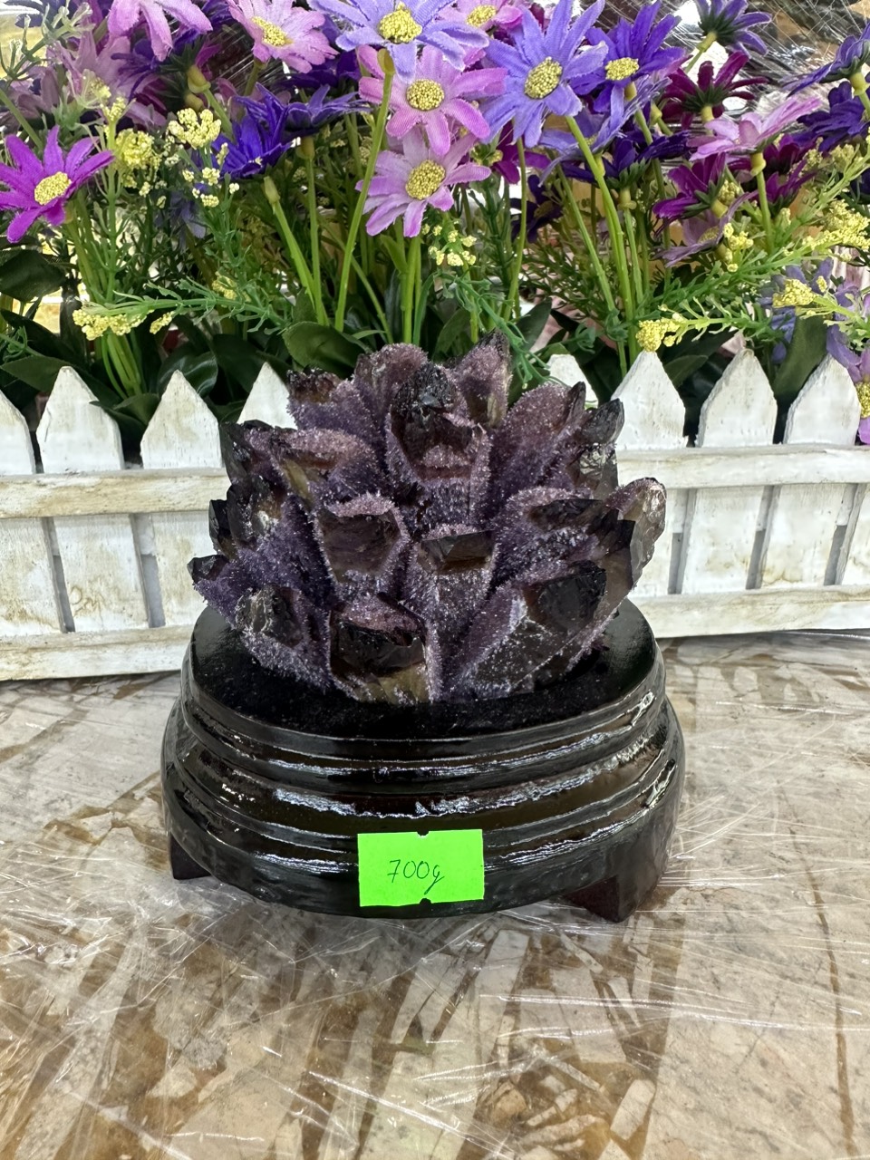 Trụ đá phong thủy trấn thạch Tinh thể thạch anh tím