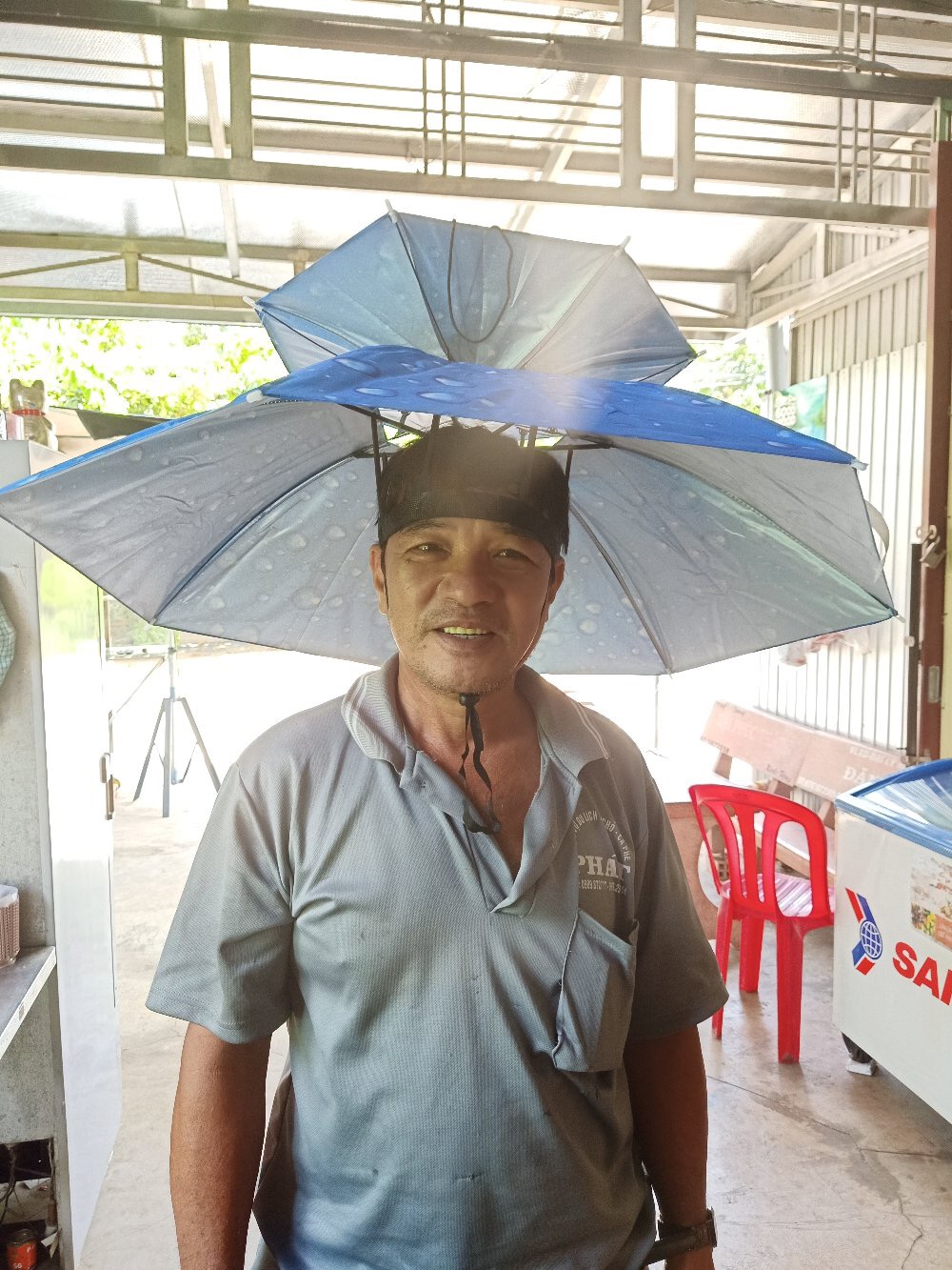 Mũ dù làm vườn/ đi câu