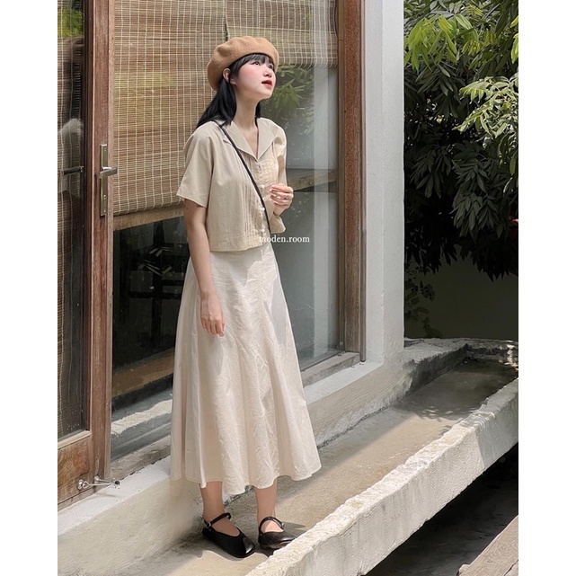 chân váy linen Reci 2 lớp MOD290922