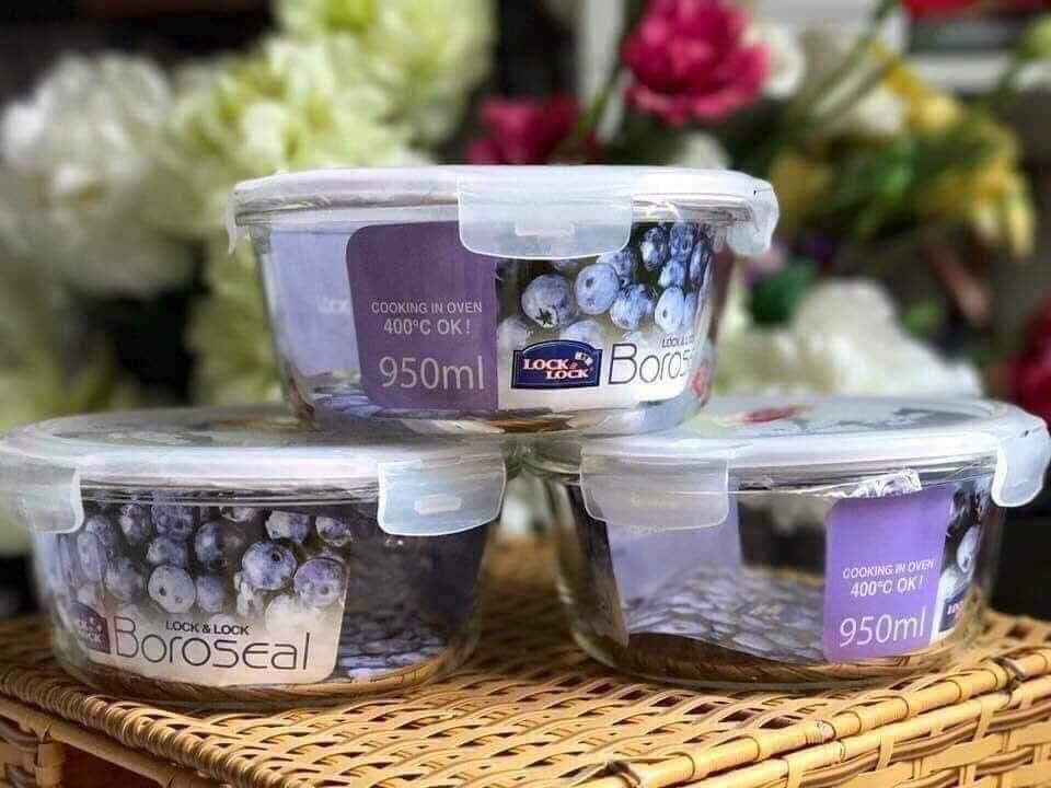 Lock & Lock premium glass jar 950ml, 400 temperature resistant, with lid